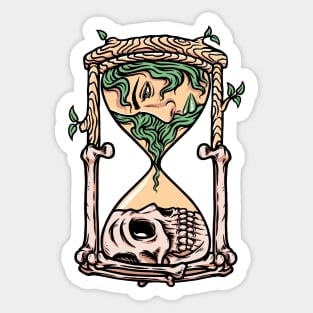 live and die inside the hourglass Sticker